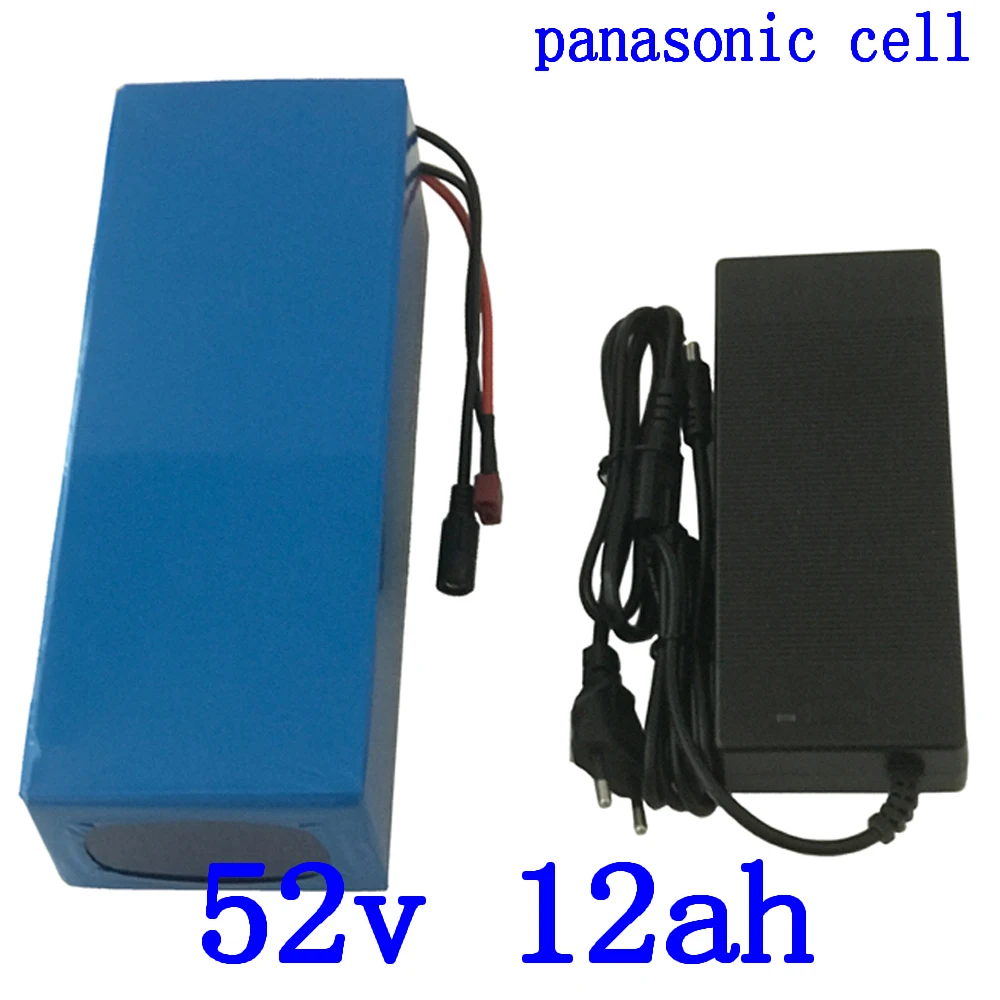 

52V electric scooter battery 51.8V 12AH electric bike battery 51.8V 11.6AH Lithium battery use panasonic cell with 2A charger