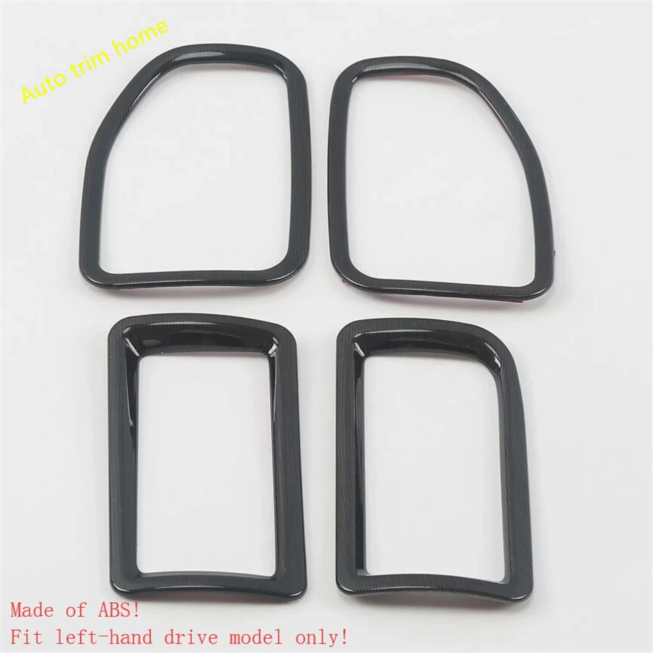 Lapetus Кондиционер AC Outlet Vent Frame Cover Trim 4 шт. для Mitsubishi Outlander 2014 2019 ABS черный