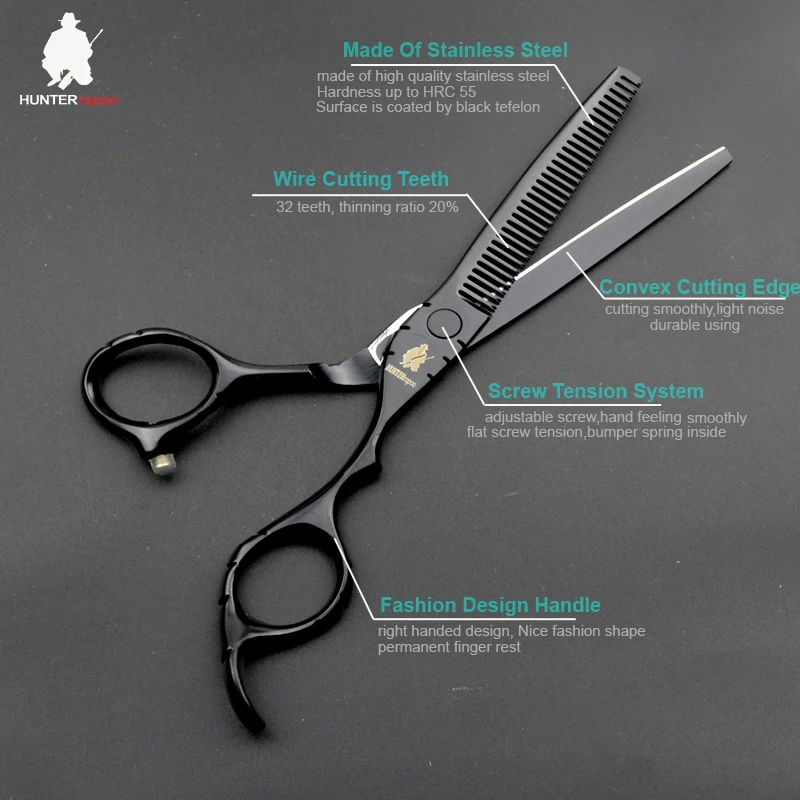 30% OFF HT9153 нержавеющая стальные ножницы для волос набор 6 дюймов Красота салонов