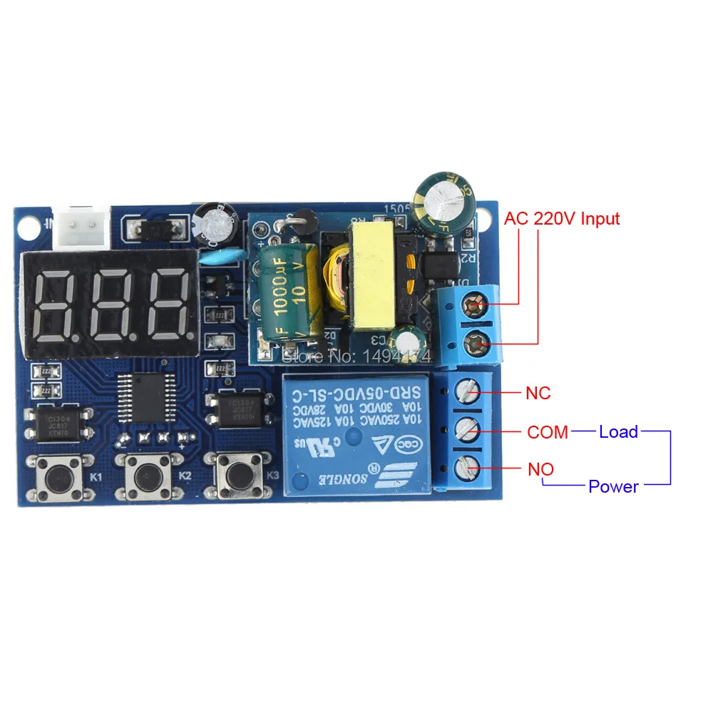 WQScosea Q8S-115 AC 110V 220V Self-lock Delay Timing Cycle Timer Relay Trigger Time Switch PLC Home Automation Module - Таймер с задержкой Self-lock Delay Timing Cycle на реле, питание AC 110V 220V, модуль автоматизации дома PLC.