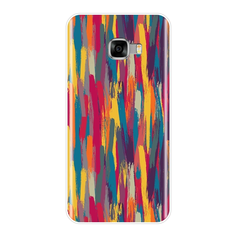 Phone Case Silicone For Samsung Galaxy C5 C7 C8 Art Graffiti Stripes Abstract Soft Back Cover C9 Pro | Мобильные телефоны и