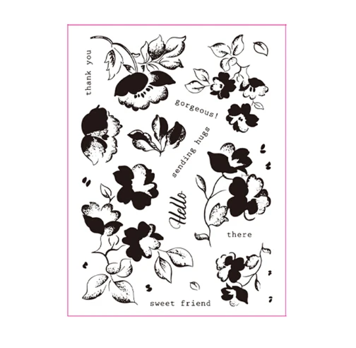 Новые матовые цветочный сад прозрачный силиконовый Stamp Set DIY