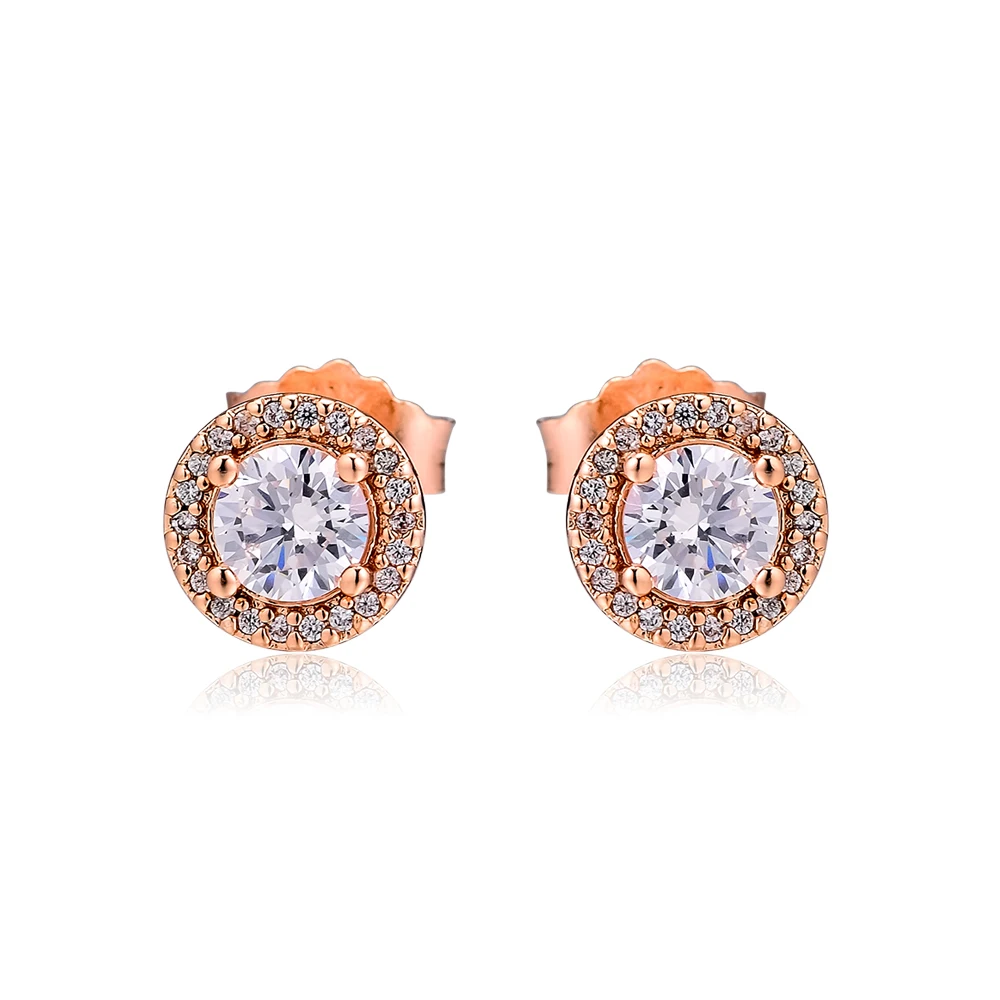 

Genuine 925 Sterling Silver Classic Elegance Stud Earrings for Women Jewelry Making brincos aretes kolczyki Wholesale