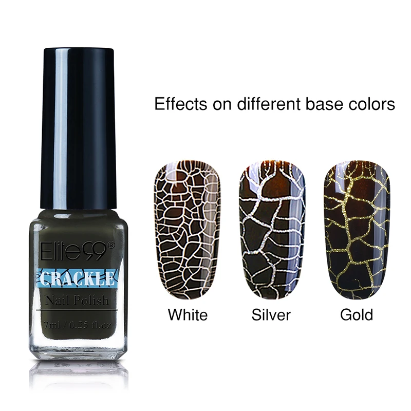 Elite99 Crackle УФ гель лак для ногтей Цвет Vernis Полупостоянный Гель-лак для маникюра верхний слой блеск Гибридный гвоздь Art - Цвет: 7834