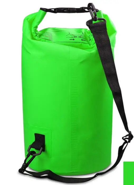 15L Green ПВХ Водонепроницаемый сухой мешок 5L 10L 20L 30L Открытый Дайвинг складная сумка для хранения Мужская Женская пляжная сумка для плавания рафтинг река океан рюкзак - Цвет: 15L Green