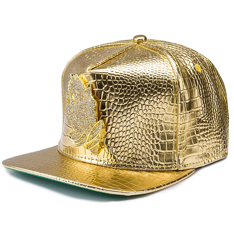 Искусственная кожа Иисуса хип-хоп кепки шапки со стразами из крокодиловой кожи
