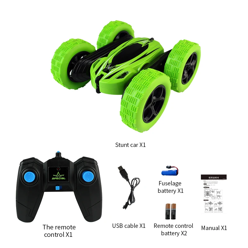 JJRC D828 1/24 Мини RC Автомобиль 2 4G 4WD двухсторонний трюк Rc автомобиль вращение на 360