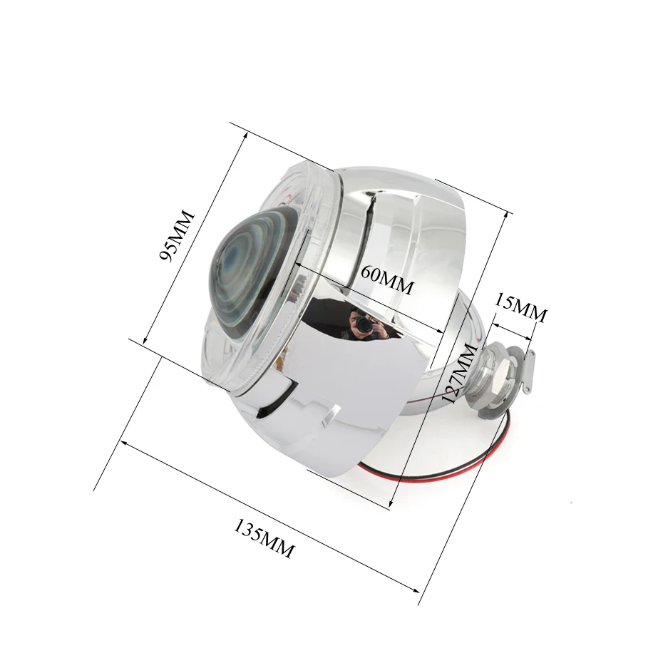 Металлический 3,0 ''h1 Pro HID линзы проектора bi xenon LHD RHD костюм для H4 H7 Фары+ 95 мм светодиодный-оптический ангельские глазки автомобиля Стайлинг обновления