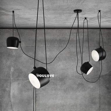 Современная подвеска барабан осветительный прибор скандинавский белый/черный