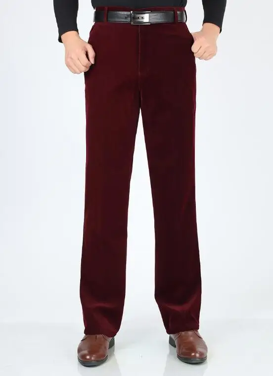 Весенние и осенние свободные вельветовые брюки мужские повседневные прямые