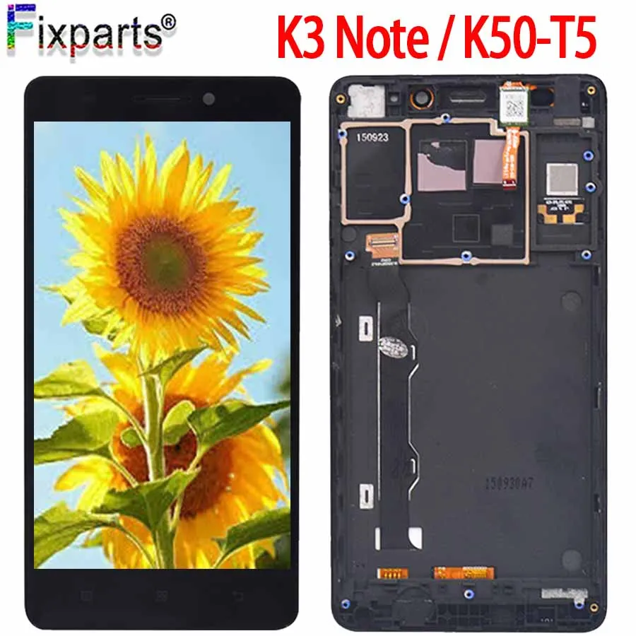 Черный для 5 &quotLenovo K50 T5 K3 Note ЖК дисплей сенсорный экран дигитайзер в сборе