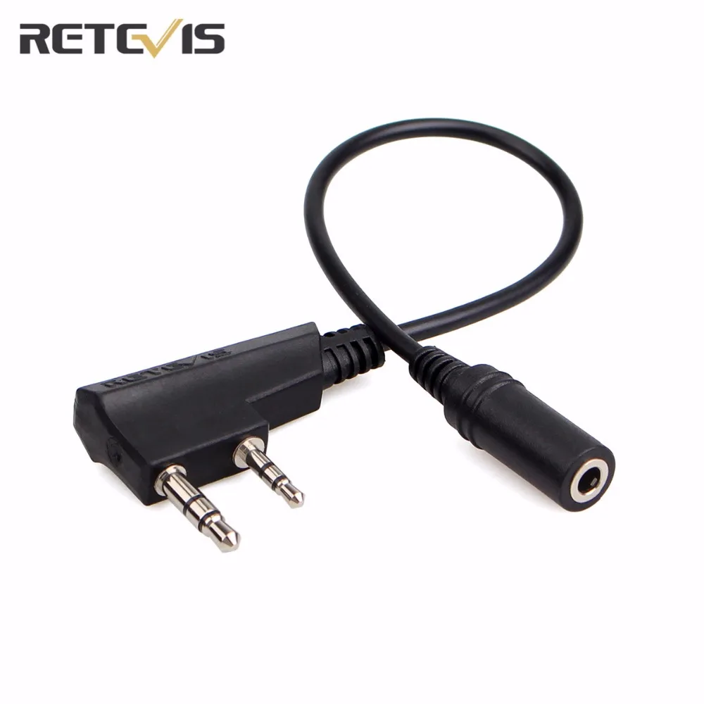 Кабель для передачи Retevis TK01 2 pin к 3 5 мм гнезду телефона аудио кабель RT27 RT22 RT21 RT24 H777