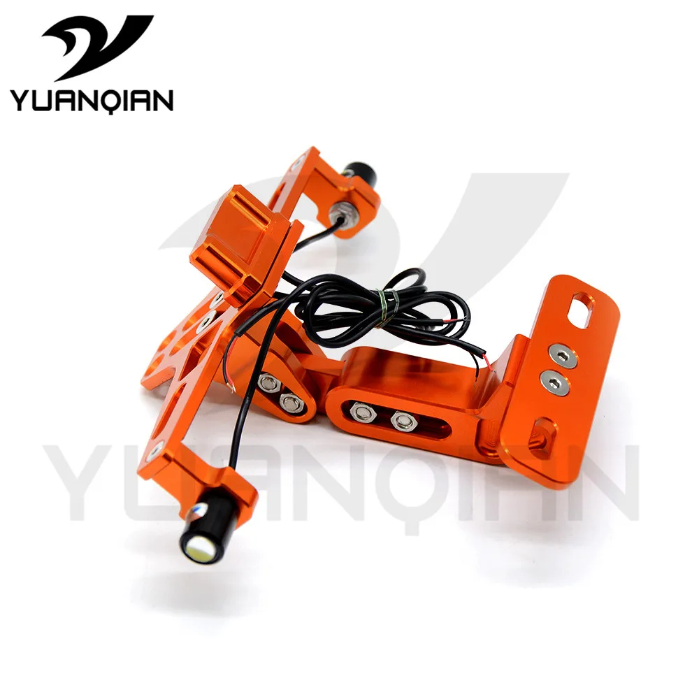 Универсальный держатель номерного знака мотоцикла рамка свет подходит для yamaha mt