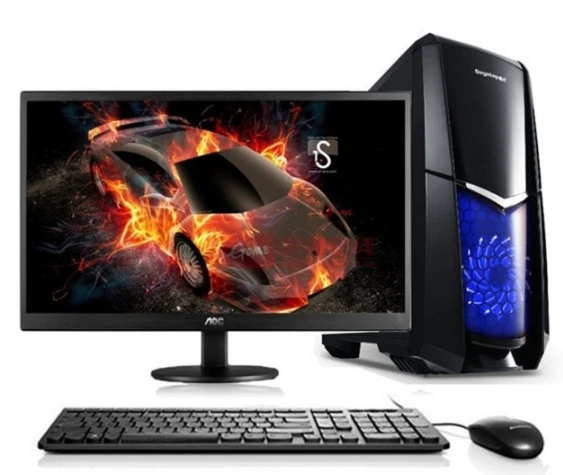 Игровой настольный компьютер Intel I7 quad core 4/8 Гб ram 120 ГБ/ТБ HDD с 18 5 22 24 дюймовым