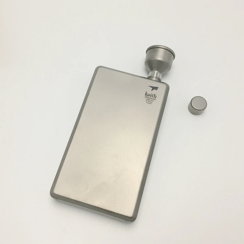 Keith Pure Titanium Hip Flask портативная фляжка для винного виски посуда напитков Спортивная