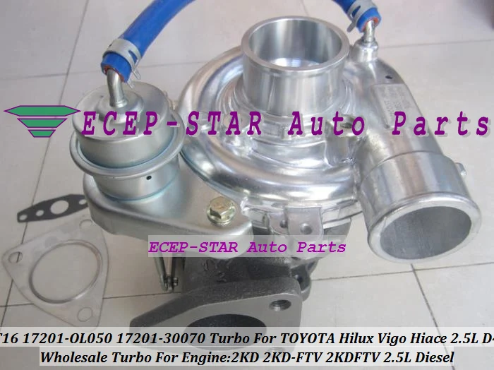 Турбокомпрессор CT16 17201 OL050 30070 для TOYOTA Hilux Vigo Hiace D4D 2KD FTV 2KDFTV 2.5L D масляное