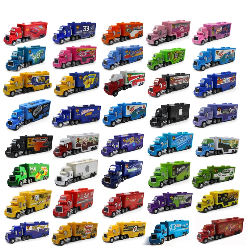 

26 Style Disney Pixar Cars Lightning Mcqueen Chick Hicks Mack Uncle Truck 1:55 Diecast The King Car Toys For Children Best Gifts