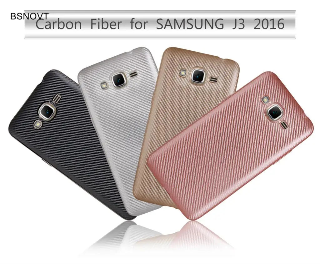 Чехол для Samsung Galaxy J3 2016 J320 из мягкого углеродного волокна тонкий чехол телефона