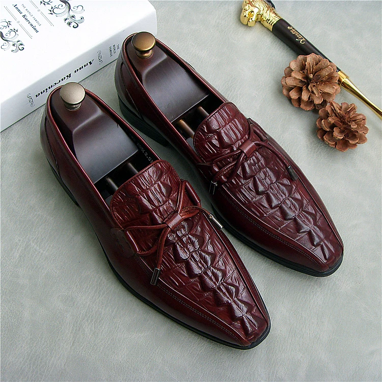 

Men Italian Leather Fashion Oxfords Shoes 2018 Spring Man Dress Wedding Party Prom Office Sapatos Hombre Slip On Driving Shoes
