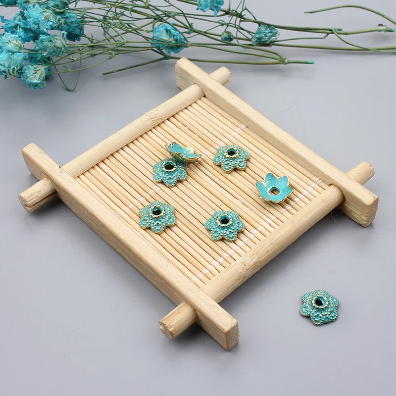 50 шт./лот винтажные колпачки из цинкового сплава с покрытием для цветов