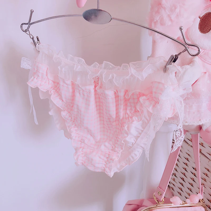 pink wooden ear bag bow student girl underwear ropa interior femenina string thong culotte femme majtki damskie bragas mujer | Женская