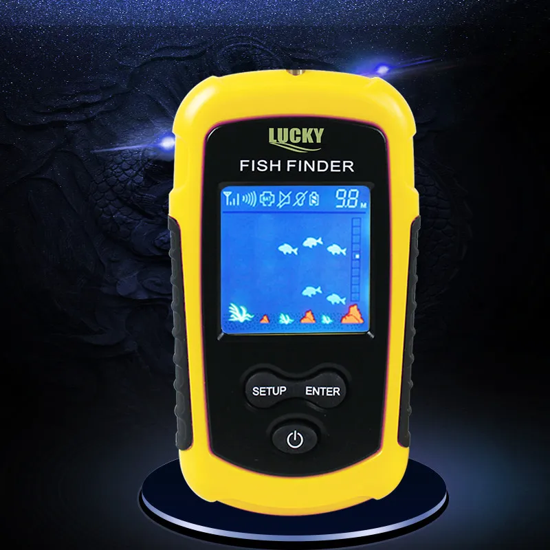 Lucky FFCW1108 1 портативный эхолот сигнализация водостойкий 120 м 400 футов эхолот|fishfinder