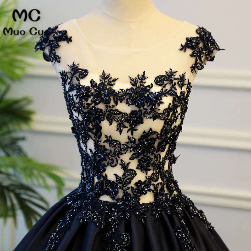 2018 бальное платье черное пышное атласное с кружевом Vestido De Quinceanera элегантное 15 лет