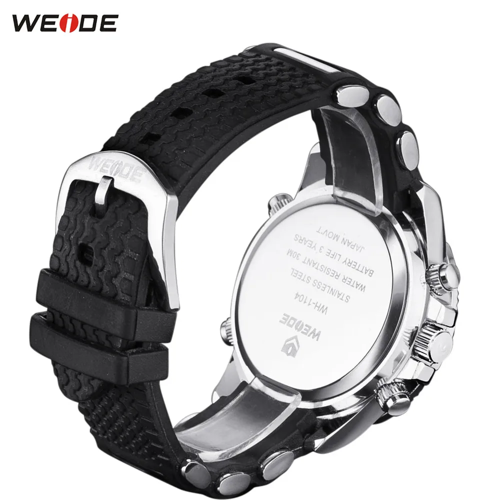 Модные спортивные часы WEIDE Мужские Цифровые кварцевые Светодиодные силиконовые