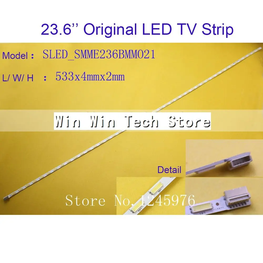 

2pcs x Original 23.6 inch Aluminum Plate LED Strips TV Panel Backlight Lamps SMME236BMM021 533mm 6pin Input Free Shipping