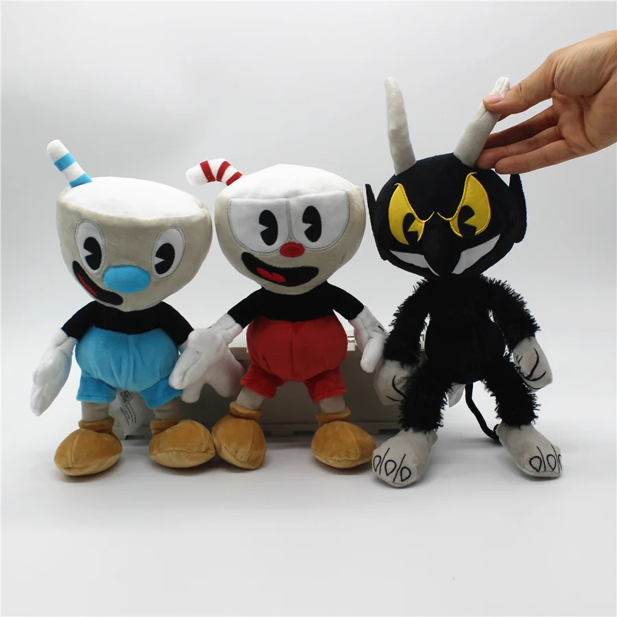 1 шт. 25 30 см Cuphead & Mugman плюшевая игрушка злой босс Мягкая Плюшевая Кукла 8 дюймов
