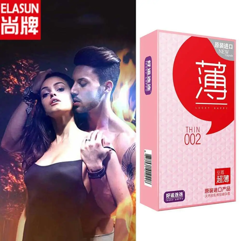 Латексные презервативы ELASUN ультратонкие латексные с насадкой на пенис 0 04 мм для