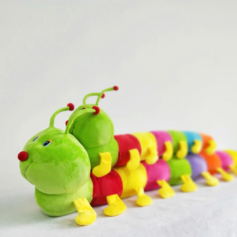 

Colorful caterpillar sleeping pillow cute plush toy cushion child Doll Girl Day gift doll