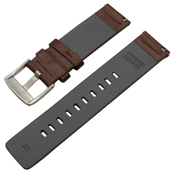 22 мм итальянский ремешок из натуральной кожи для часов Moto 360 2 46 мм для мужчин Ticwatch 1 gear 2 Neo Live Pebble Time Смарт-часы ремешок на запястье