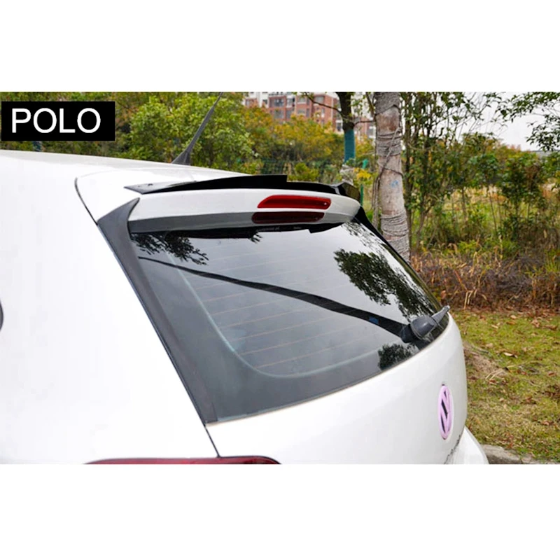 Спойлер для Polo высококачественный задний яркий черный спойлер из АБС пластика
