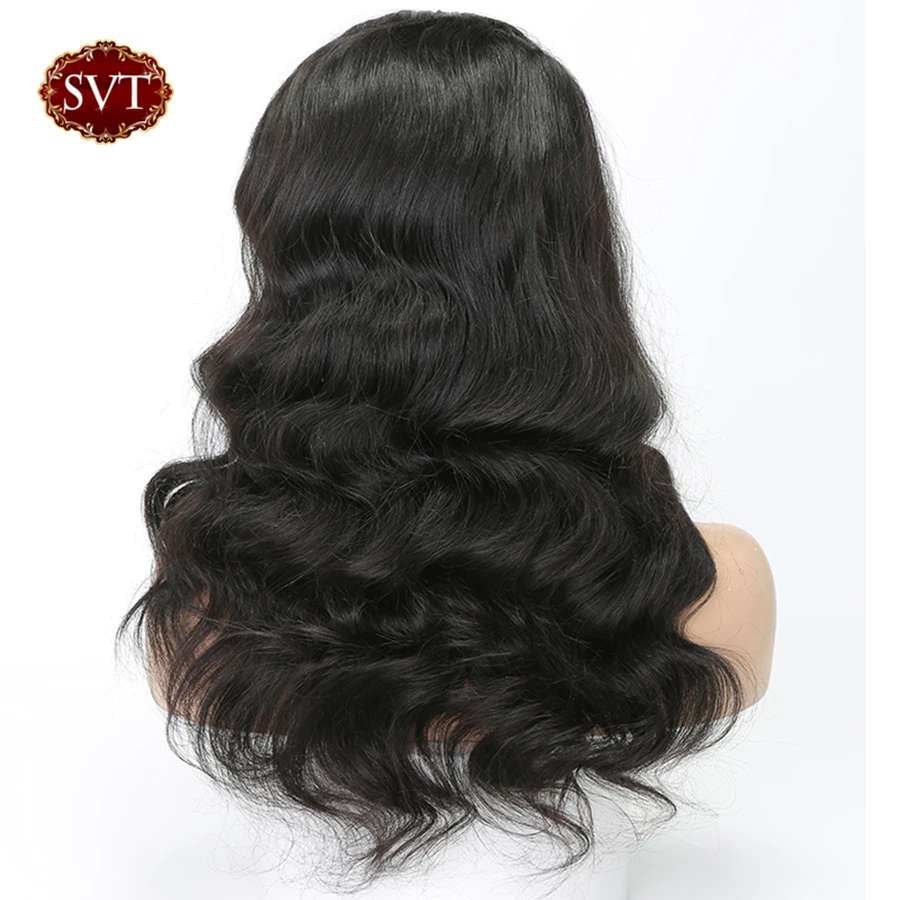 SVT человеческие волнистые волосы Remy Синтетические на кружеве парик 13X4