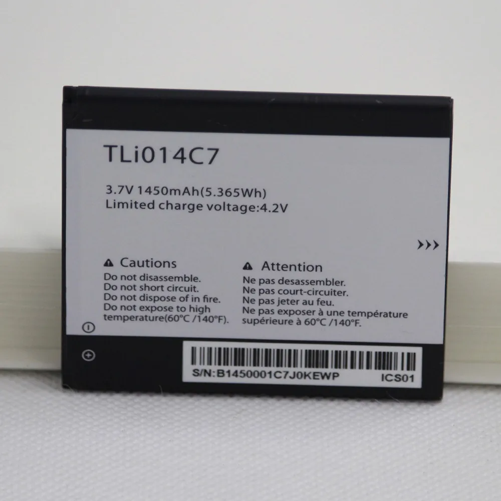 Внутренняя батарея для телефона TLi014C7 20 шт./лот 1450 мАч Alcatel One Touch Pixi First 4024D 4 0 дюйма