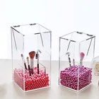 Новый модный прозрачный акриловый Органайзер для косметики, жемчужная коробка, раскладной держатель для кистей для макияжа для женщин, ящик для хранения инструментов для макияжа без жемчуга
