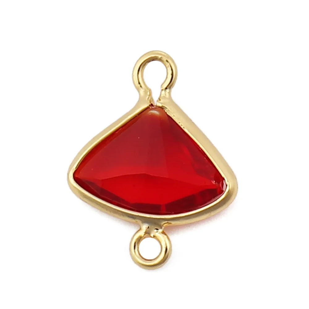 DoreenBeads медные разъемы веерообразные 18K позолоченные фиолетовые красные стразы
