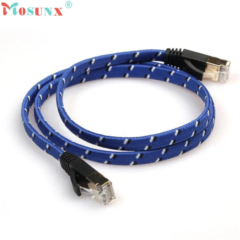 MOSUNX 50 см CAT-7 10 Gigabit Ethernet кабельный модем маршрутизатор RJ45 для локальной сети