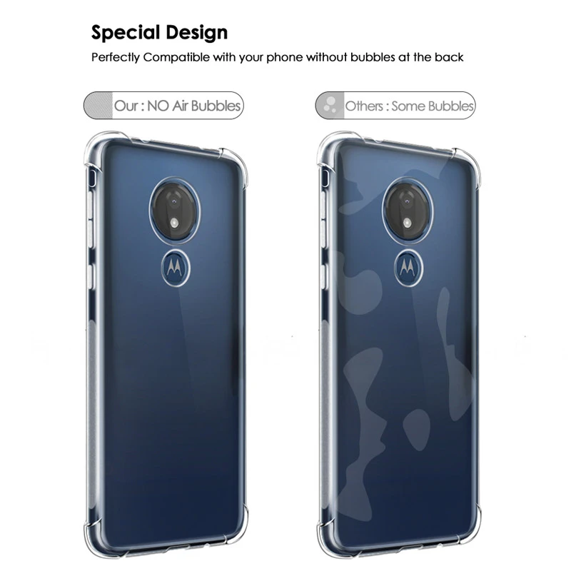 Прозрачный противоударный мягкий чехол из ТПУ для Motorola Moto G7 One Power G6 G5 G5S G4 E5 E6S E6 Plus