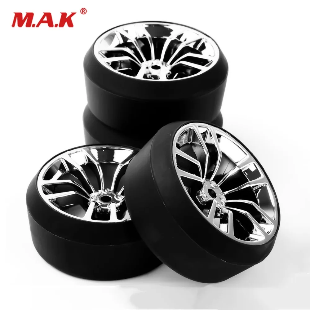 

SBDC+PP0370 Vehicle Toys Accessories4pcs/set RC Car Tires Set Flat Wheel Rim 12mm Hex for HPI 1:10 On-Road Racing Car Offset 6mm