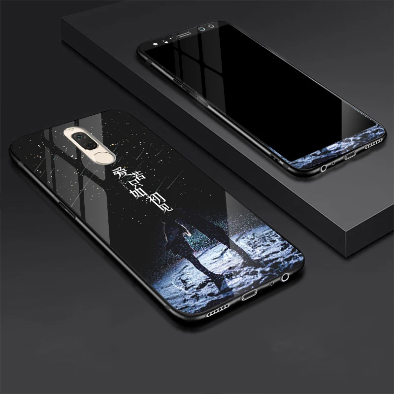 Для Huawei Mate 10 Lite чехол из закаленного стекла + Закаленное стекло Защитная пленка