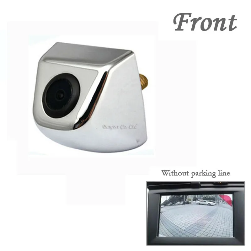 Plating-Front Koorinwoo HD CCD Автомобильная камера заднего вида фронтальная камера видео система RCA вход парковочная камера водонепроницаемая NTSC/PAL парковочная система - Название цвета: Plating-Front
