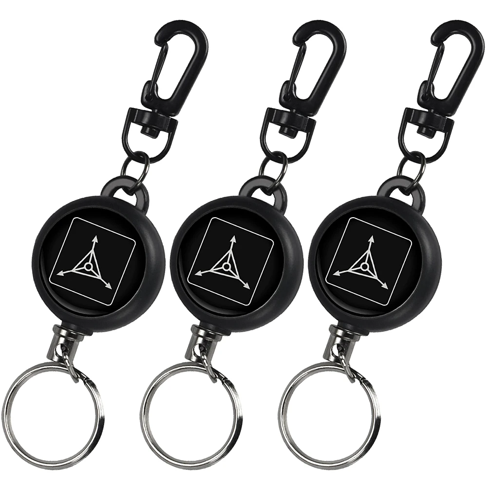 Lixada 3pcs/lot Fishing Zinger Retractors Fly Fishing Anglers Vest Pack Tool Gear Outdoor Camping Hiking Keychain Ring