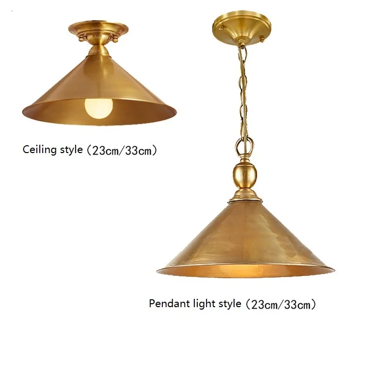 Прикроватная лампа для спальни американский медный светильник с одной головкой