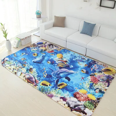 Ультратонкий летний 3d ковер 6 мм в средиземноморском стиле коврики для гостиной