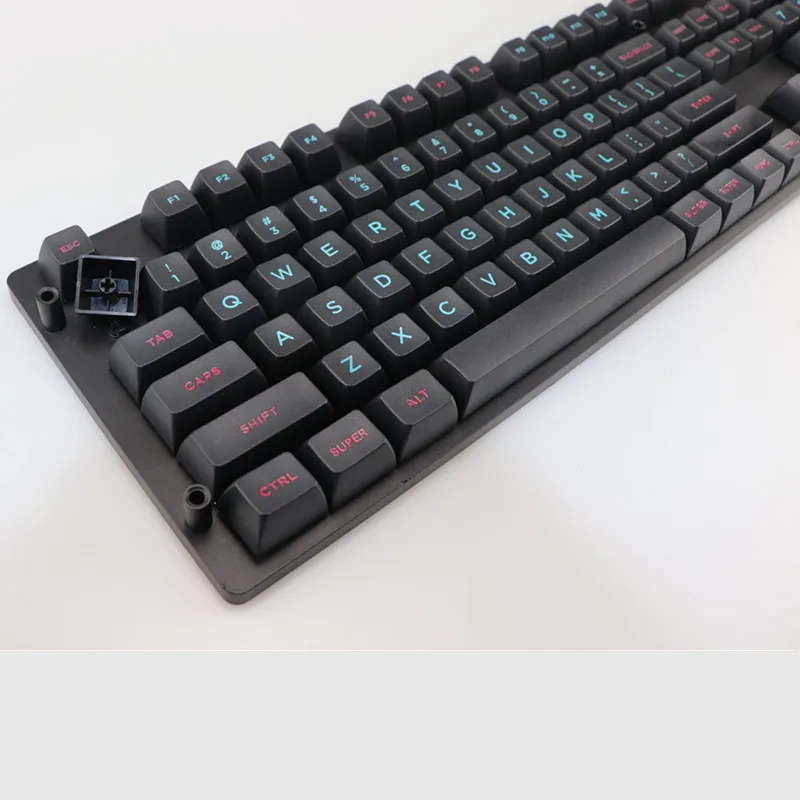 Крутой джаз Майями выгравированные красящие шрифты SA PBT keycap для Cherry mx mechanical keyboard