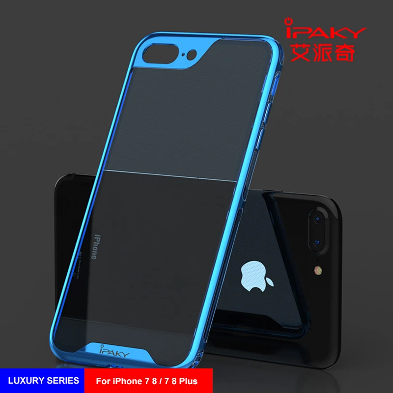 Чехол iPaky для iPhone 8 7 Plus X роскошная гальванизированная рамка из поликарбоната и