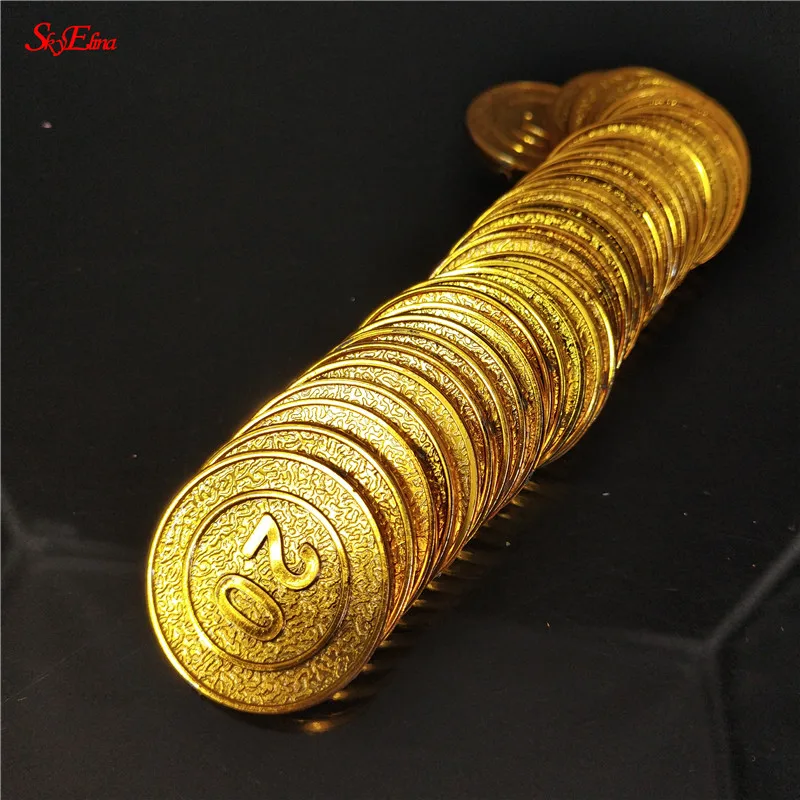 50/100psc игрушка монеты позолоченные Пирамиды американские Хэллоуин золотые и