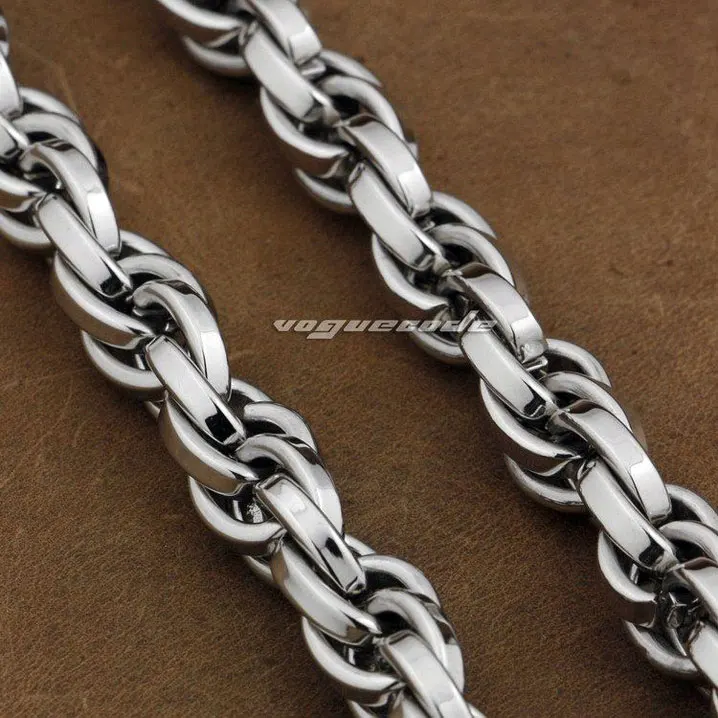 Цепочка-кошелек Мужская спиральная из нержавеющей стали 316L 5N008WC2 - 14 ~ 36 дюймов |